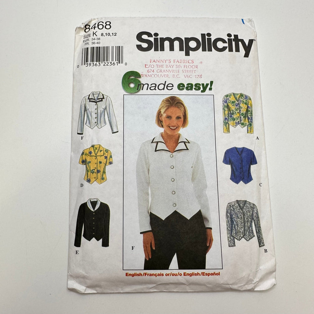 Sewing Pattern - Womenswear - Simplicity 8468 - True Deadstock supplies Fabric by private - Sustainable Textile | FABCYCLE