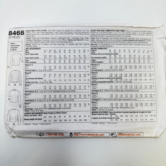 Sewing Pattern - Womenswear - Simplicity 8468 - True Deadstock supplies Fabric by private - Sustainable Textile | FABCYCLE