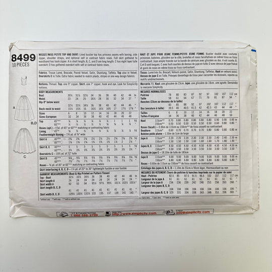 Sewing Pattern - Womenswear - Simplicity 8499 - True Deadstock supplies Fabric by private - Sustainable Textile | FABCYCLE