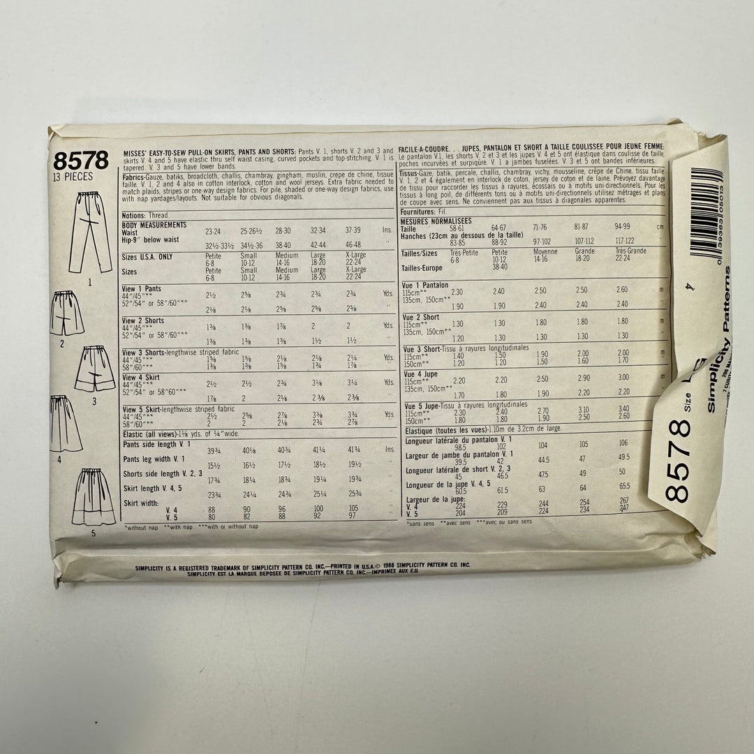Sewing Pattern - Womenswear - Simplicity 8578 - True Deadstock supplies Fabric by private - Sustainable Textile | FABCYCLE