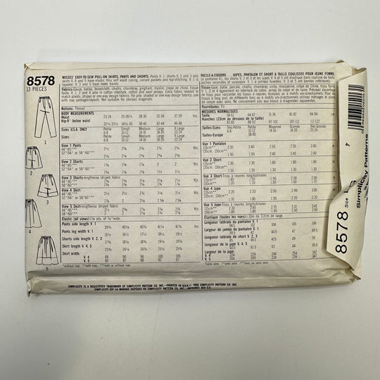 Sewing Pattern - Womenswear - Simplicity 8578 - True Deadstock supplies Fabric by private - Sustainable Textile | FABCYCLE
