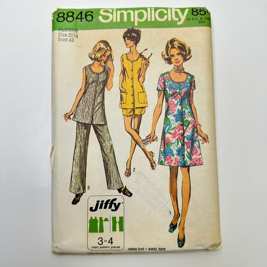 Sewing Pattern - Womenswear - Simplicity 8846 - True Deadstock supplies Fabric by private - Sustainable Textile | FABCYCLE