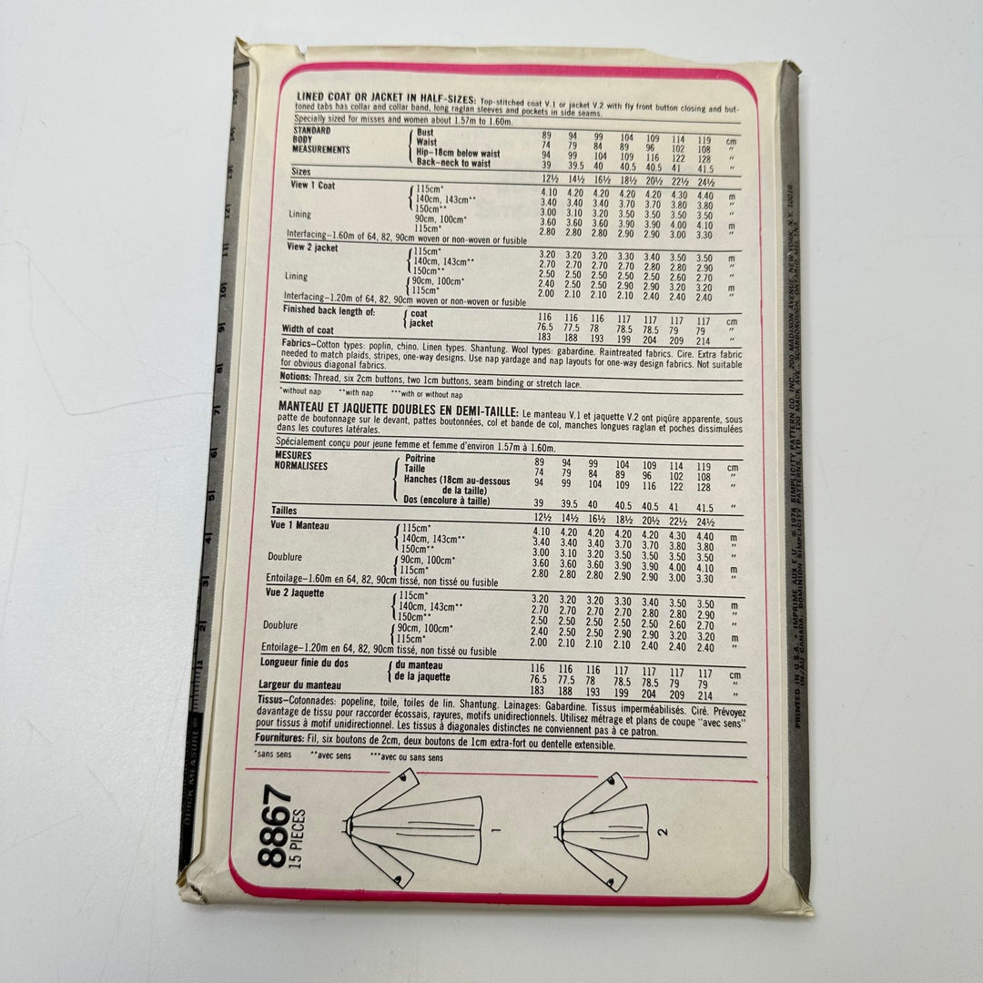 Sewing Pattern - Womenswear - Simplicity 8867 - True Deadstock supplies Fabric by private - Sustainable Textile | FABCYCLE