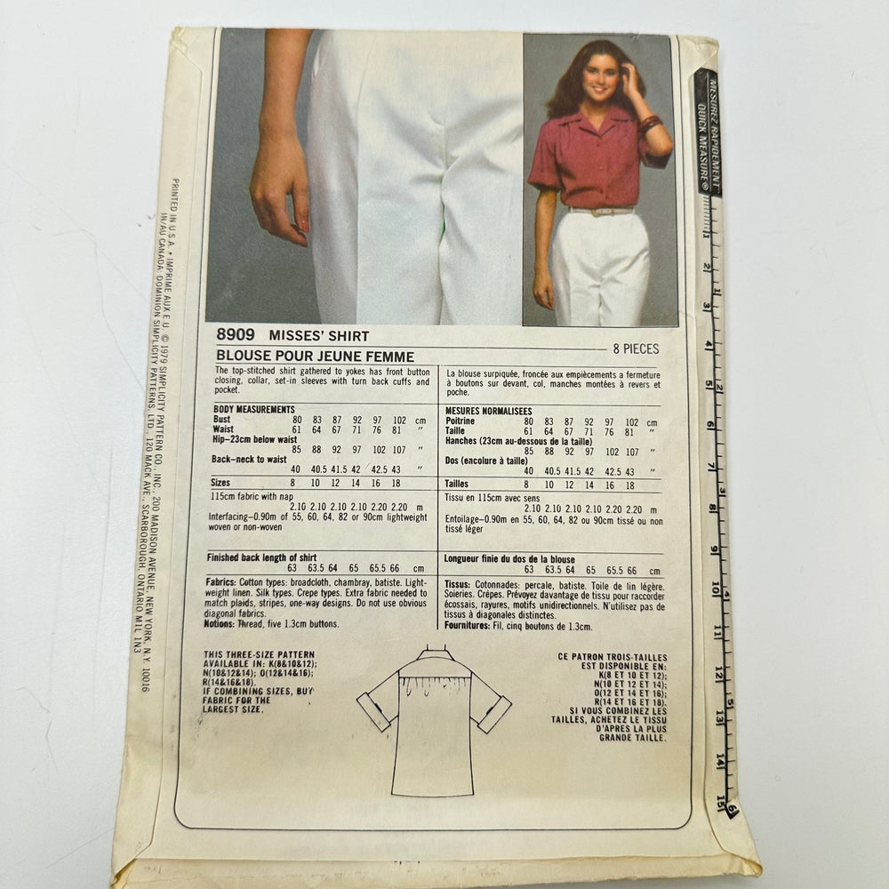 Sewing Pattern - Womenswear - Simplicity 8909 - True Deadstock supplies Fabric by private - Sustainable Textile | FABCYCLE