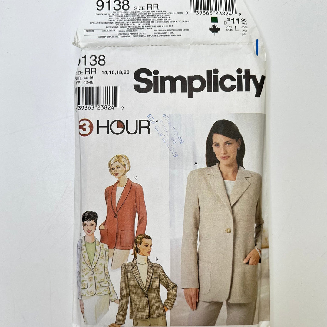 Sewing Pattern - Womenswear - Simplicity 9138 - True Deadstock supplies Fabric by private - Sustainable Textile | FABCYCLE