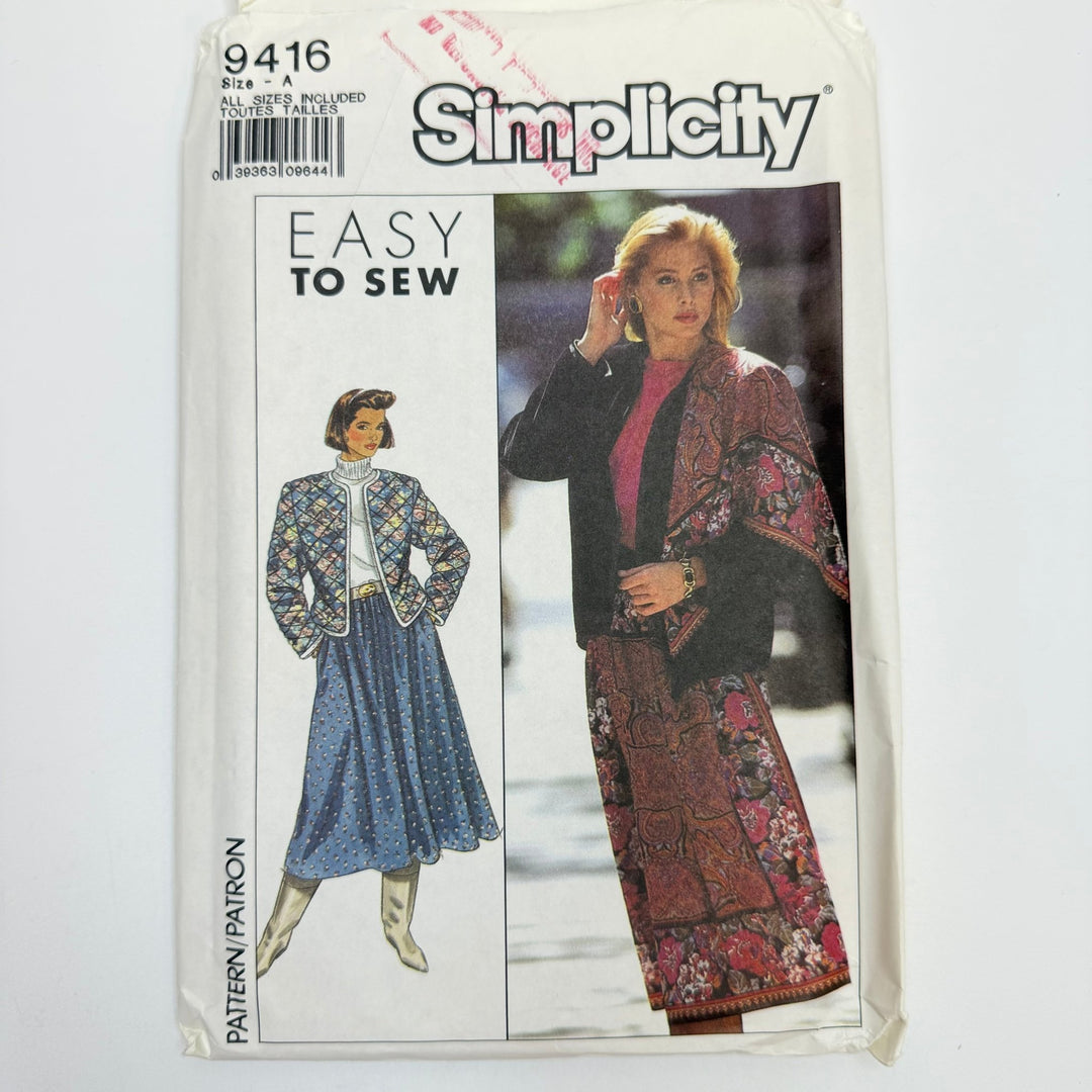 Sewing Pattern - Womenswear - Simplicity 9416 - True Deadstock supplies Fabric by private - Sustainable Textile | FABCYCLE