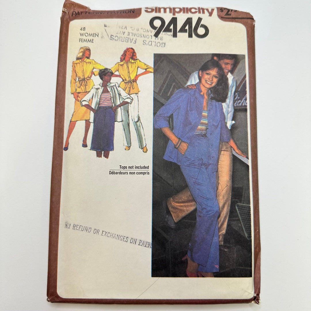 Sewing Pattern - Womenswear - Simplicity 9446 - True Deadstock supplies Fabric by private - Sustainable Textile | FABCYCLE