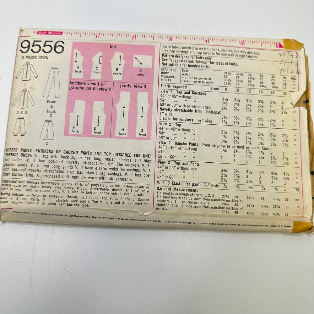 Sewing Pattern - Womenswear - Simplicity 9556 - True Deadstock supplies Fabric by private - Sustainable Textile | FABCYCLE