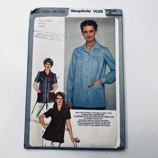 Sewing Pattern - Womenswear - Simplicity 9638 - True Deadstock supplies Fabric by private - Sustainable Textile | FABCYCLE