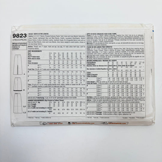 Sewing Pattern - Womenswear - Simplicity 9823 - True Deadstock supplies Fabric by private - Sustainable Textile | FABCYCLE