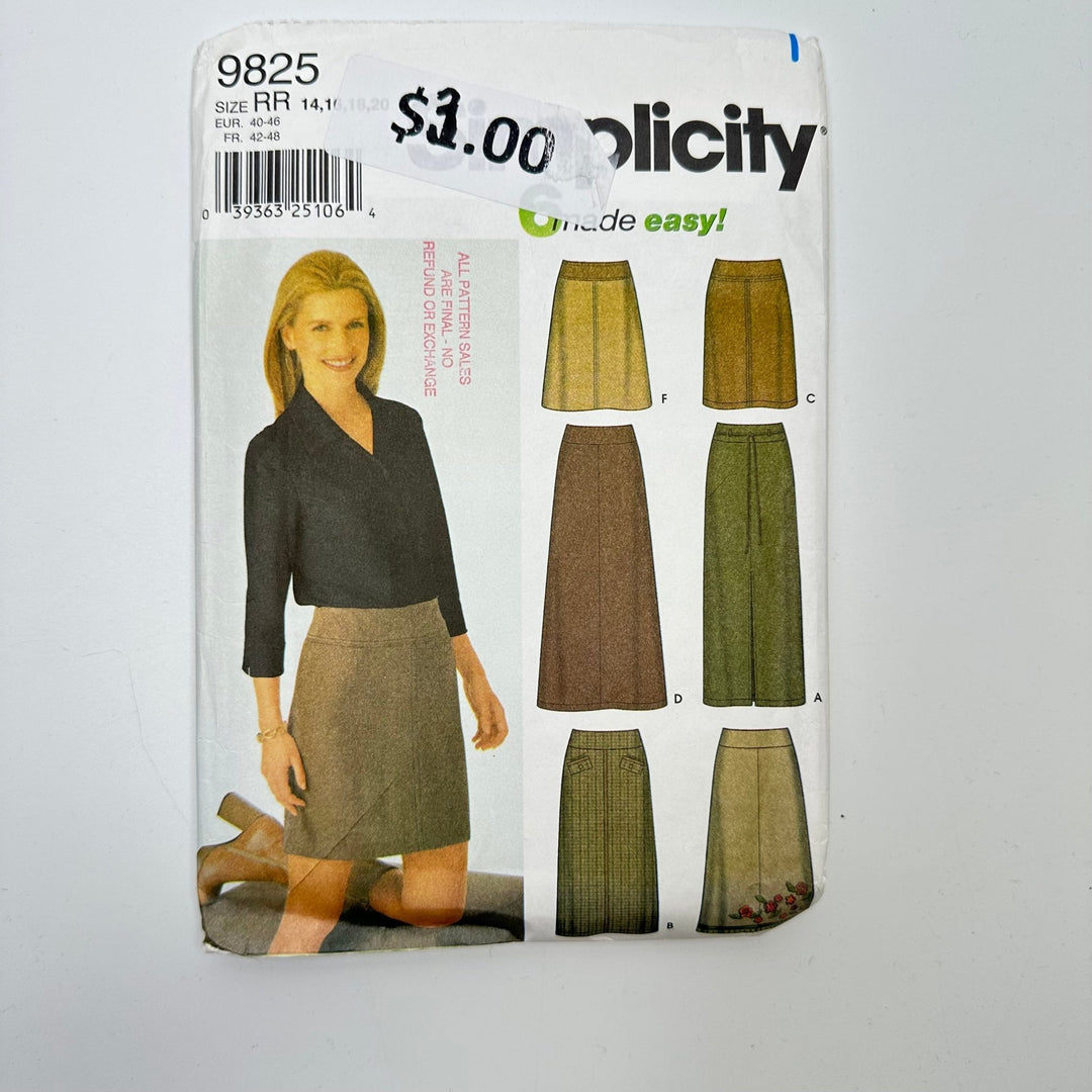 Sewing Pattern - Womenswear - Simplicity 9825 - True Deadstock supplies Fabric by private - Sustainable Textile | FABCYCLE
