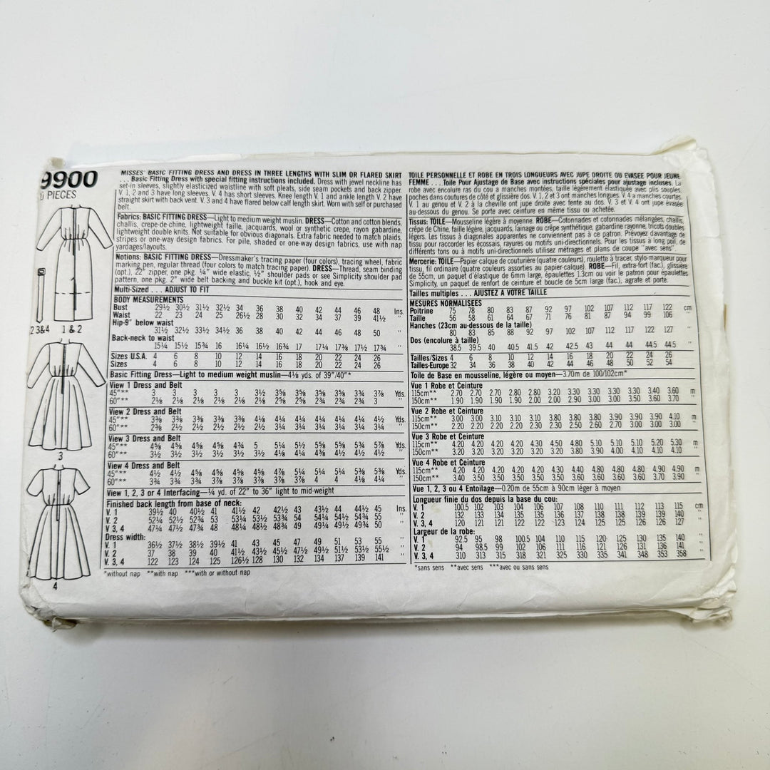 Sewing Pattern - Womenswear - Simplicity 9900 - True Deadstock supplies Fabric by private - Sustainable Textile | FABCYCLE