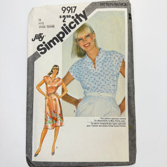 Sewing Pattern - Womenswear - Simplicity 9917 - True Deadstock supplies Fabric by private - Sustainable Textile | FABCYCLE