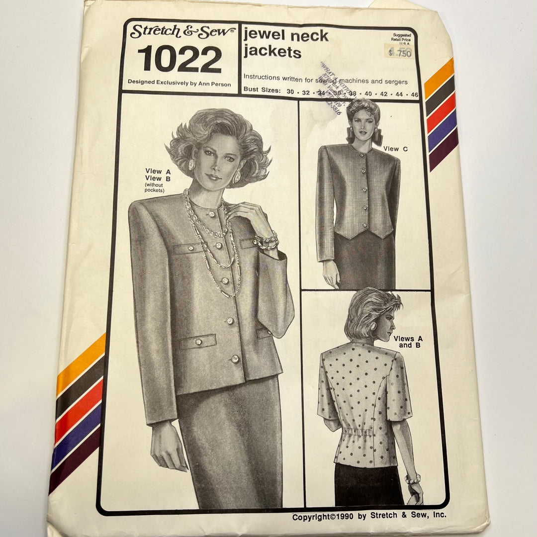 Sewing Pattern - Womenswear - Stretch And Sew 1022 - True Deadstock supplies Fabric by private - Sustainable Textile | FABCYCLE