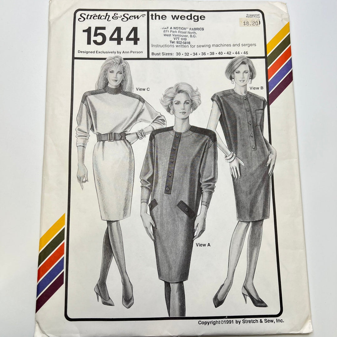 Sewing Pattern - Womenswear - Stretch And Sew 1544 - True Deadstock supplies Fabric by private - Sustainable Textile | FABCYCLE