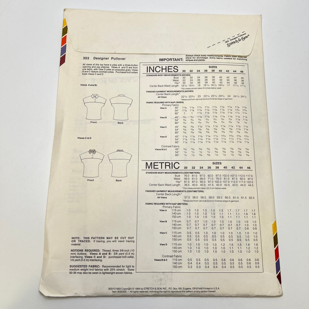 Sewing Pattern - Womenswear - Stretch And Sew 303 - True Deadstock supplies Fabric by private - Sustainable Textile | FABCYCLE