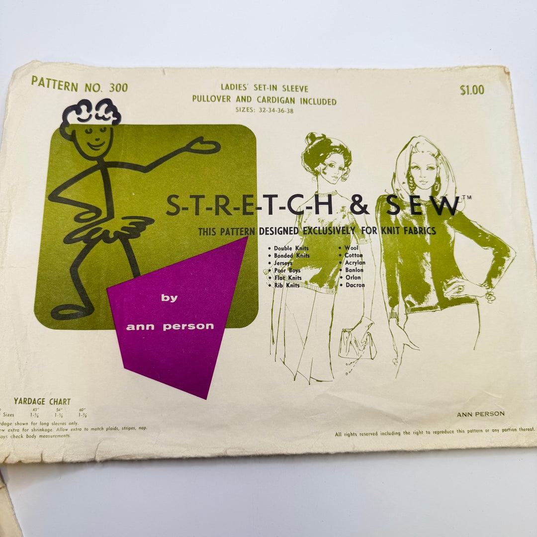Sewing Pattern - Womenswear - Stretch &amp; Sew 300 - True Deadstock supplies Fabric by private - Sustainable Textile | FABCYCLE