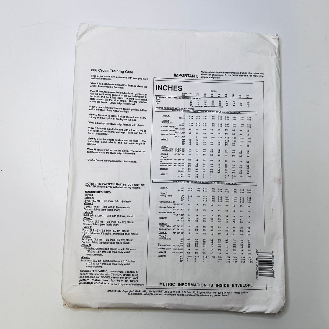 Sewing Pattern - Womenswear - Stretch &amp; Sew 308 - True Deadstock supplies Fabric by private - Sustainable Textile | FABCYCLE