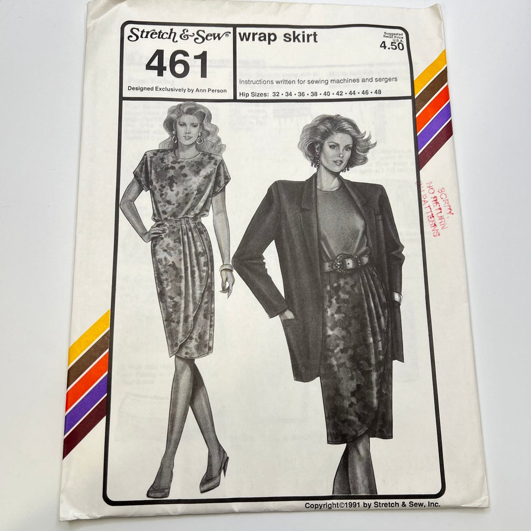 Sewing Pattern - Womenswear - Stretch &amp; Sew 461 - True Deadstock supplies Fabric by private - Sustainable Textile | FABCYCLE