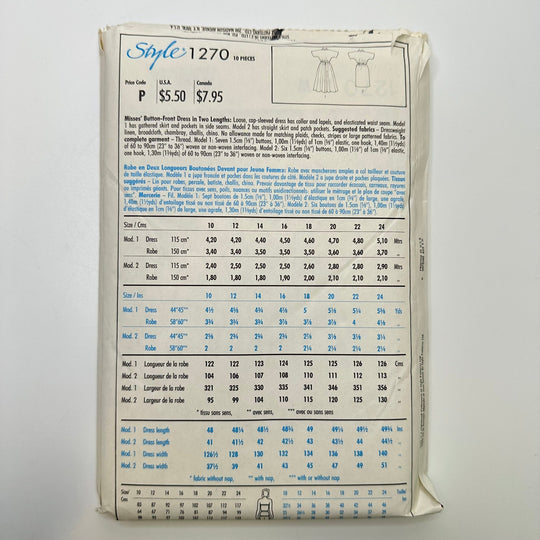 Sewing Pattern - Womenswear - Style 1270 - True Deadstock supplies Fabric by private - Sustainable Textile | FABCYCLE