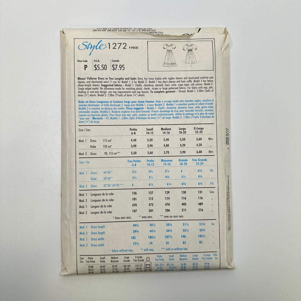 Sewing Pattern - Womenswear - Style 1272 - True Deadstock supplies Fabric by private - Sustainable Textile | FABCYCLE