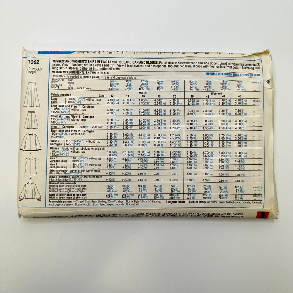 Sewing Pattern - Womenswear - Style 1362 - True Deadstock supplies Fabric by private - Sustainable Textile | FABCYCLE