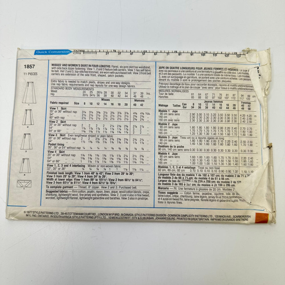 Sewing Pattern - Womenswear - Style 1857 - True Deadstock supplies Fabric by private - Sustainable Textile | FABCYCLE