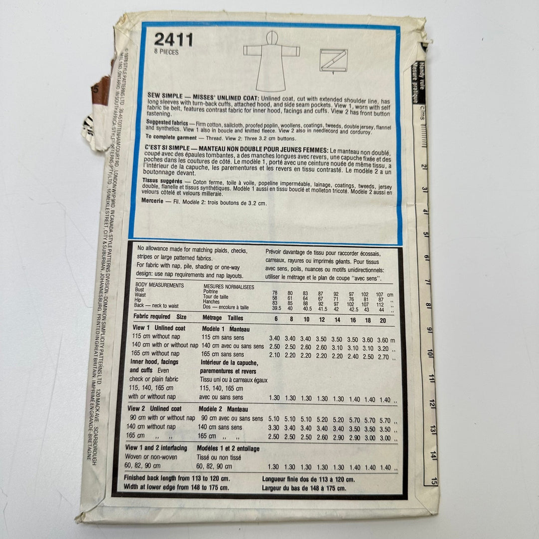 Sewing Pattern - Womenswear - Style 2411 - True Deadstock supplies Fabric by private - Sustainable Textile | FABCYCLE