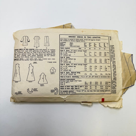 Sewing Pattern - Womenswear - Style 2714 - True Deadstock supplies Fabric by private - Sustainable Textile | FABCYCLE