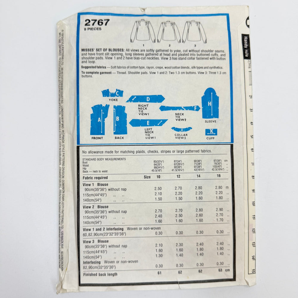 Sewing Pattern - Womenswear - Style 2767 - True Deadstock supplies Fabric by private - Sustainable Textile | FABCYCLE