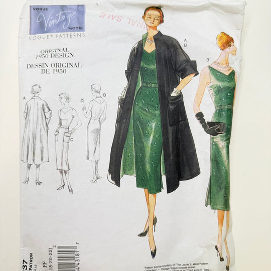 Sewing Pattern - Womenswear - Vogue 1137 - True Deadstock supplies Fabric by private - Sustainable Textile | FABCYCLE
