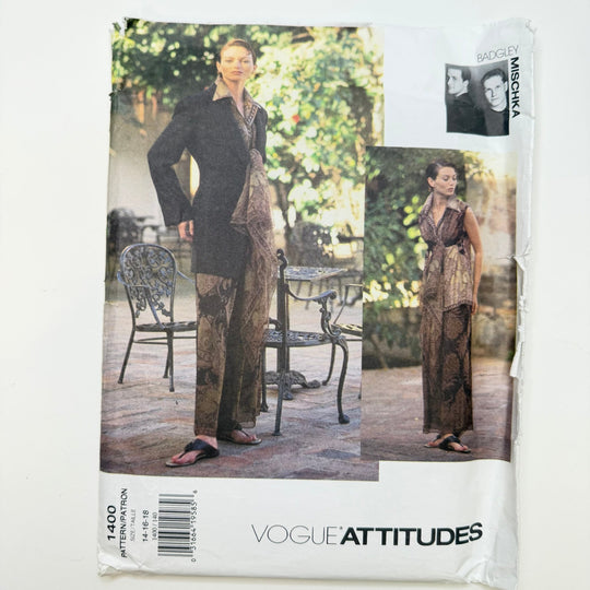 Sewing Pattern - Womenswear - Vogue 1400 - True Deadstock supplies Fabric by private - Sustainable Textile | FABCYCLE