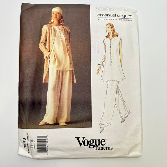 Sewing Pattern - Womenswear - Vogue 1543 - True Deadstock supplies Fabric by private - Sustainable Textile | FABCYCLE