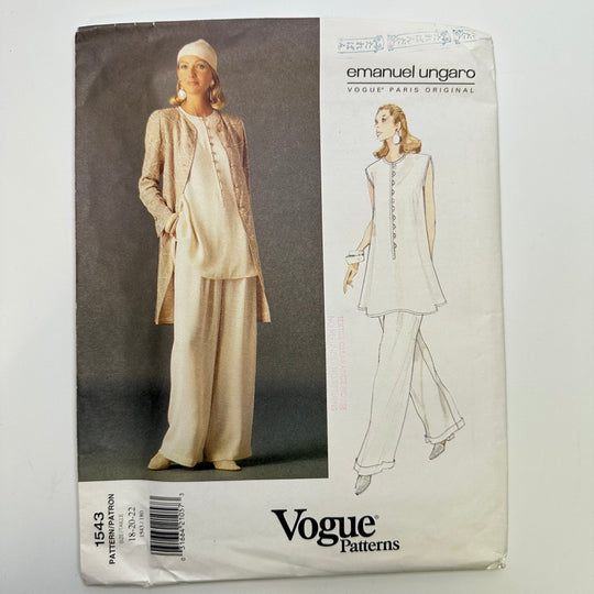 Sewing Pattern - Womenswear - Vogue 1543 - True Deadstock supplies Fabric by private - Sustainable Textile | FABCYCLE
