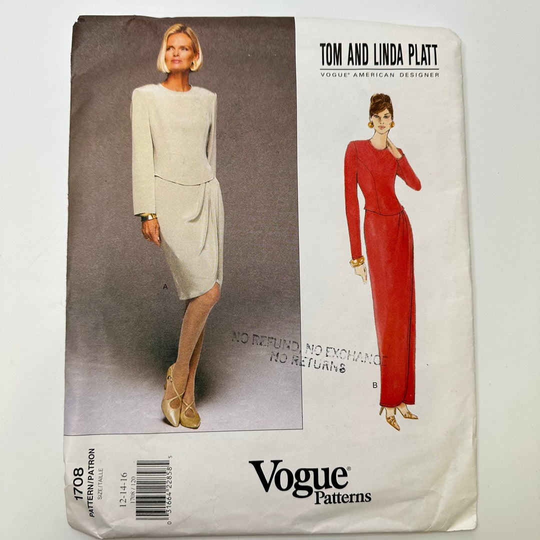 Sewing Pattern - Womenswear - Vogue 1708 - True Deadstock supplies Fabric by private - Sustainable Textile | FABCYCLE