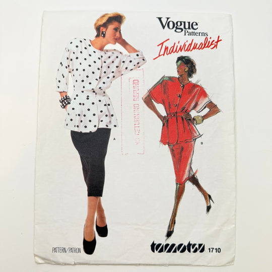 Sewing Pattern - Womenswear - Vogue 1710 - True Deadstock supplies Fabric by private - Sustainable Textile | FABCYCLE