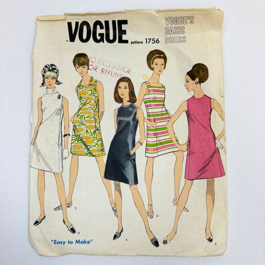 Sewing Pattern - Womenswear - Vogue 1756 - True Deadstock supplies Fabric by private - Sustainable Textile | FABCYCLE