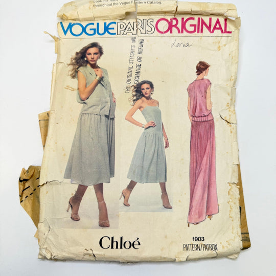 Sewing Pattern - Womenswear - Vogue 1903 - True Deadstock supplies Fabric by private - Sustainable Textile | FABCYCLE