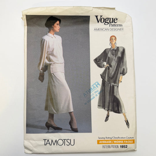 Sewing Pattern - Womenswear - Vogue 1952 - True Deadstock supplies Fabric by private - Sustainable Textile | FABCYCLE