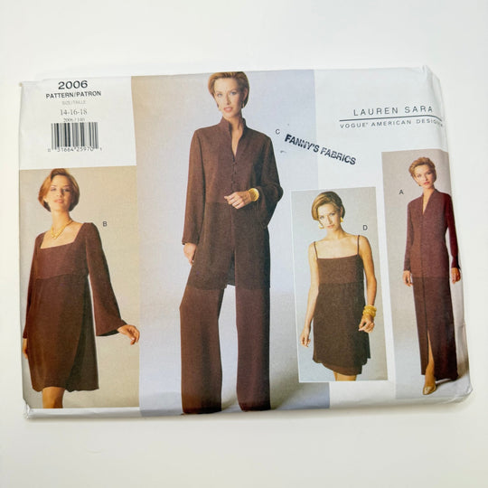 Sewing Pattern - Womenswear - Vogue 2006 - True Deadstock supplies Fabric by private - Sustainable Textile | FABCYCLE