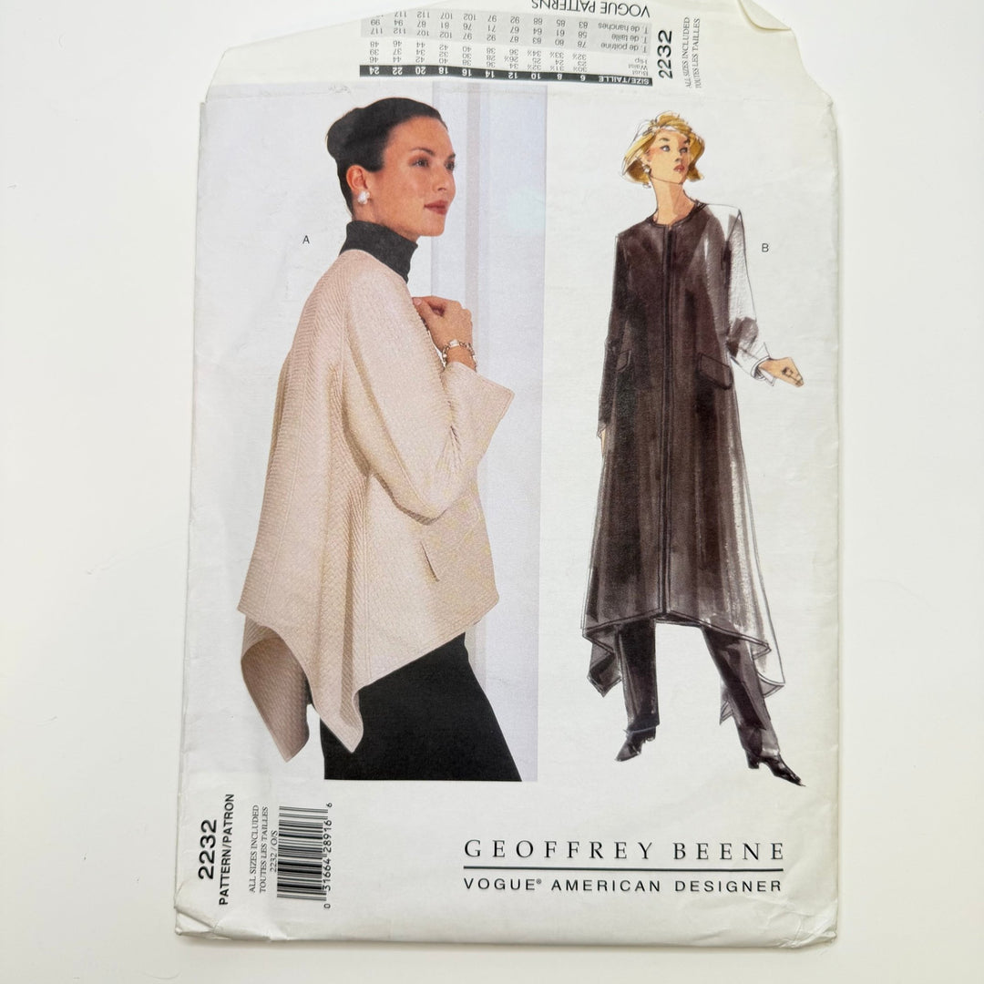 Sewing Pattern - Womenswear - Vogue 2232 - True Deadstock supplies Fabric by private - Sustainable Textile | FABCYCLE