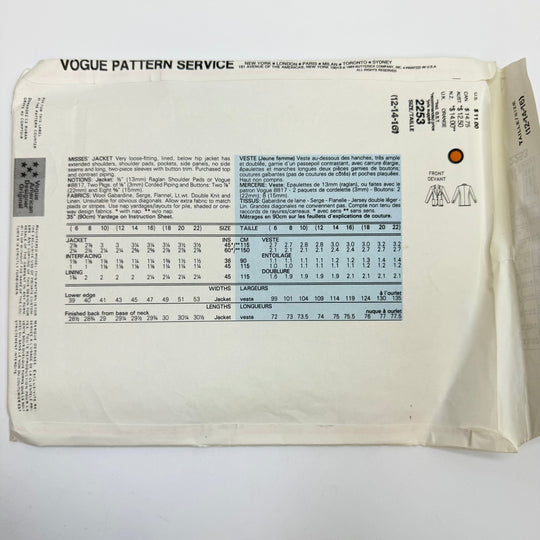 Sewing Pattern - Womenswear - Vogue 2253 - True Deadstock supplies Fabric by private - Sustainable Textile | FABCYCLE