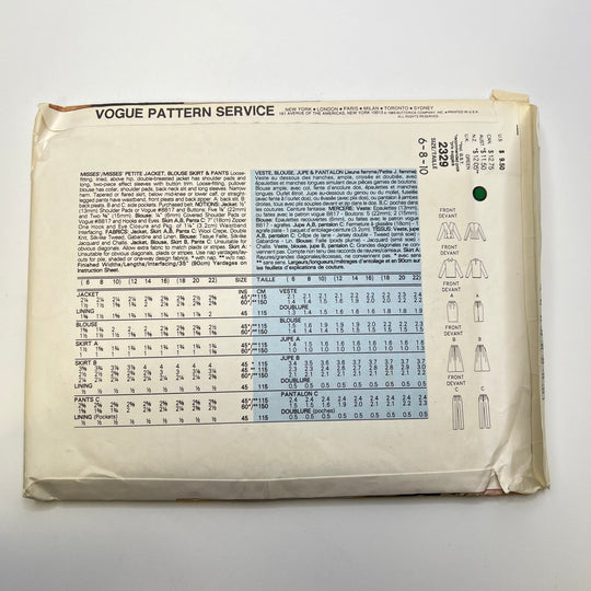 Sewing Pattern - Womenswear - Vogue 2329 - True Deadstock supplies Fabric by private - Sustainable Textile | FABCYCLE