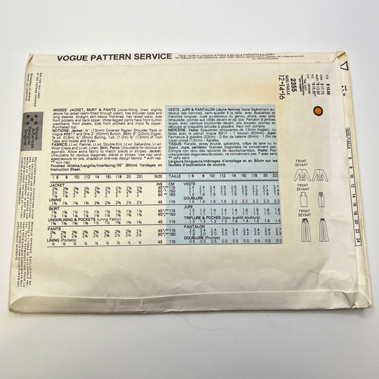 Sewing Pattern - Womenswear - Vogue 2355 - True Deadstock supplies Fabric by private - Sustainable Textile | FABCYCLE