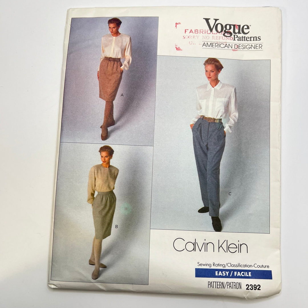 Sewing Pattern - Womenswear - Vogue 2392 - True Deadstock supplies Fabric by private - Sustainable Textile | FABCYCLE