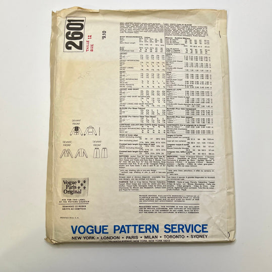 Sewing Pattern - Womenswear - Vogue 2601 - True Deadstock supplies Fabric by private - Sustainable Textile | FABCYCLE