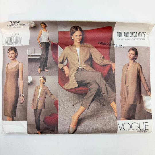 Sewing Pattern - Womenswear - Vogue 2686 - True Deadstock supplies Fabric by private - Sustainable Textile | FABCYCLE