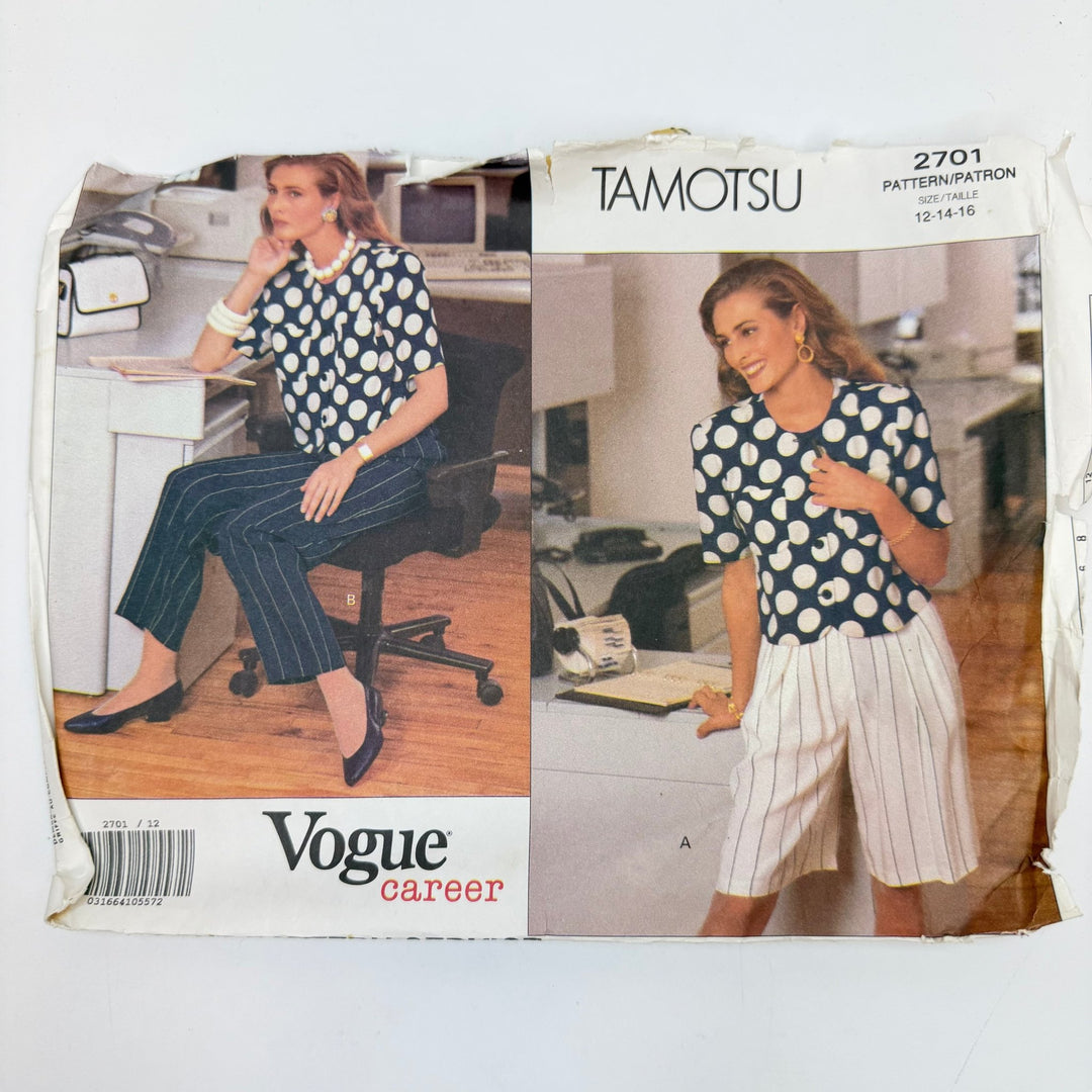 Sewing Pattern - Womenswear - Vogue 2701 - True Deadstock supplies Fabric by private - Sustainable Textile | FABCYCLE