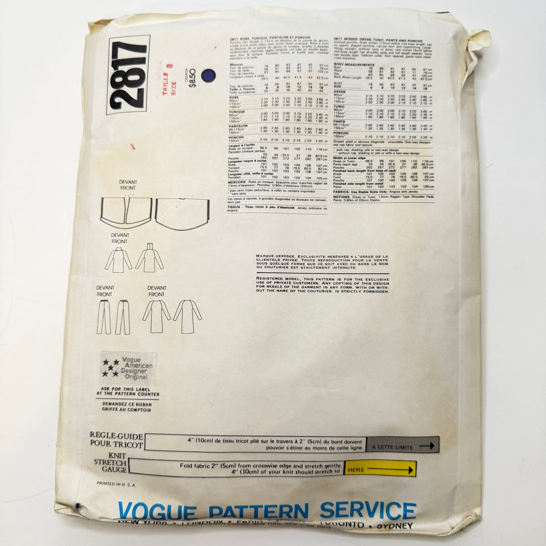 Sewing Pattern - Womenswear - Vogue 2817 - True Deadstock supplies Fabric by private - Sustainable Textile | FABCYCLE