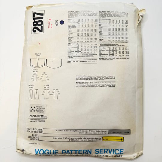 Sewing Pattern - Womenswear - Vogue 2817 - True Deadstock supplies Fabric by private - Sustainable Textile | FABCYCLE
